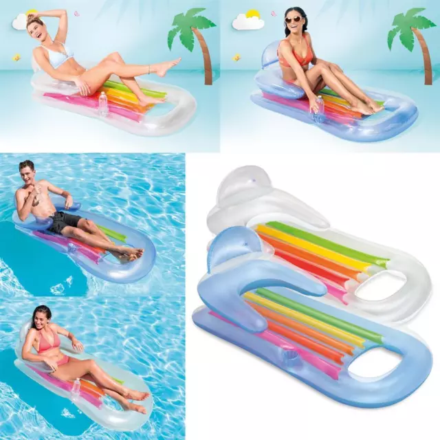 AUSWAHL: Intex Luftmatratze King Kool Lounge - Schwimmsessel Wasserliege Pool