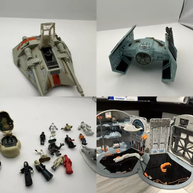 Star Wars DEATH STAR/SNOW SPEEDER/TIE FIGHTER BUNDLE Micro Machines Galoob FIGUR