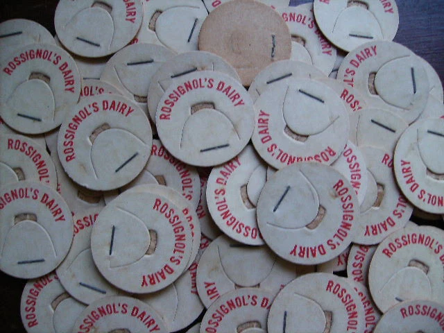 Rossignol's Dairy Waterville Me Sixty Creamer Milk Bottle Caps
