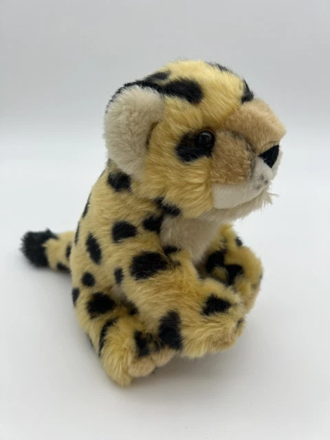 WILD REPUBLIC REALISTIC Baby Cheetah Cub Leopard 8” Tall Stuffed Animal