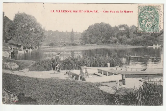 LA VARENNE SAINT HILAIRE - Val de Marne - CPA 94 - Enfants au bord de l'eau