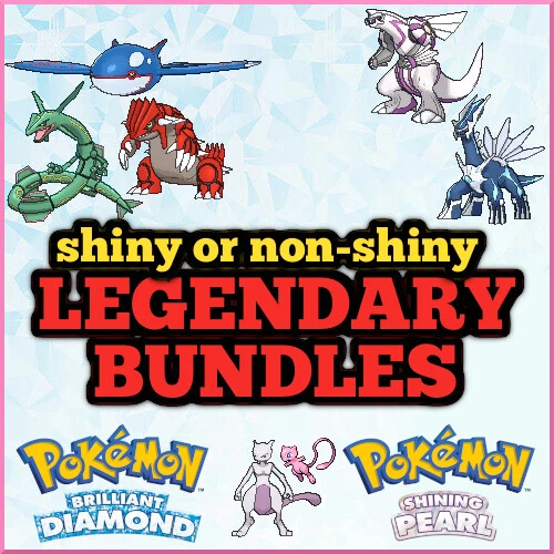 LEGENDARY BUNDLE SHINY or Nonshiny Pokemon Brilliant Diamond Shining