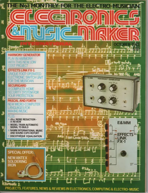 ELECTRONICS & MUSIC MAKER October 1981 Maplin Magazine Vintage