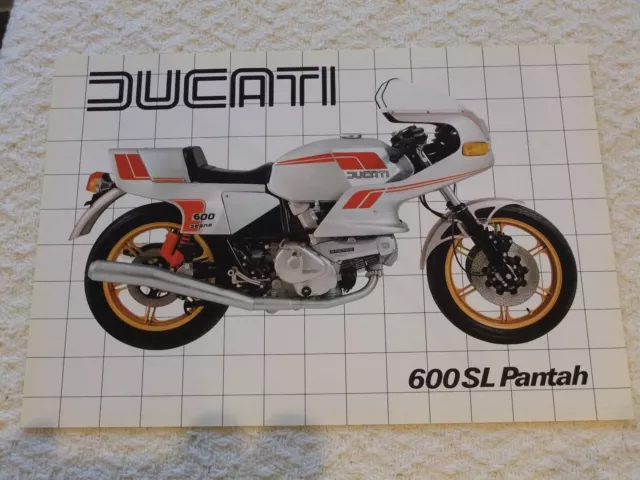 Ducati 600 Sl Pantah Sales Leaflet Brochre Specification Sheet