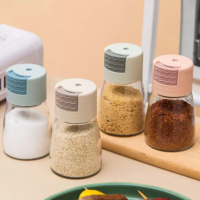  4Pcs Salt and Pepper Shakers Precise Quantitative Push