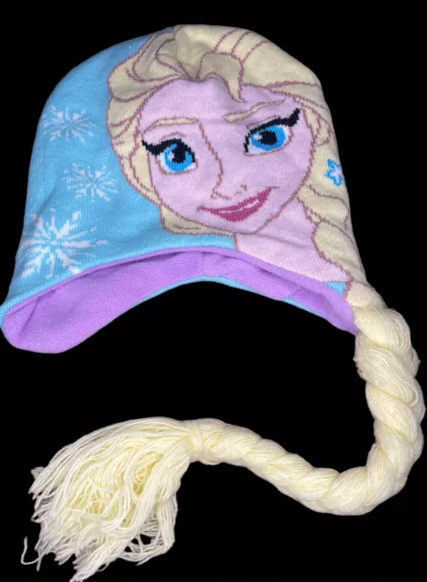 Disney Frozen Ii Elsa Princess Kids Hat W Braided Blonde Hair