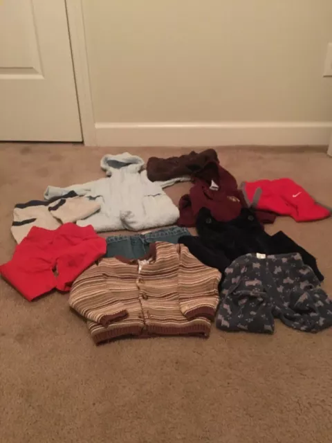 10 Piece Winter Fall  Mixed Clothing Lot Infant Baby Boys Size 6/9 Months