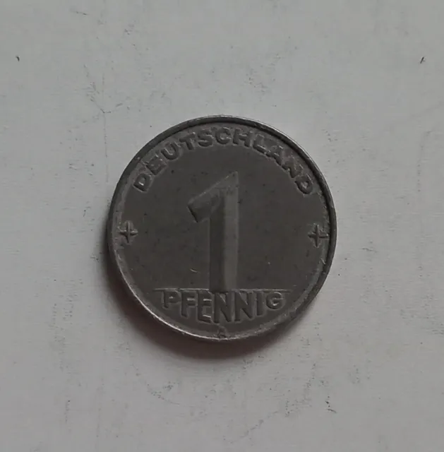 Münze, DDR, 1 Pfennig, 1952, A
