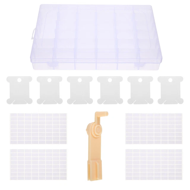 1 juego de pegatinas de bordado Cross Perle Box Cross Winding Boards