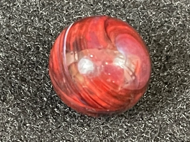 #5 Antique Vtg Nice Size .663" Akro Agate Oxblood Marble EX+ ESTATE COND