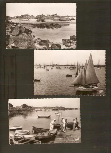 Iles CHAUSEY  lot de 3 cartes postales anciennes  (real photo) superbes