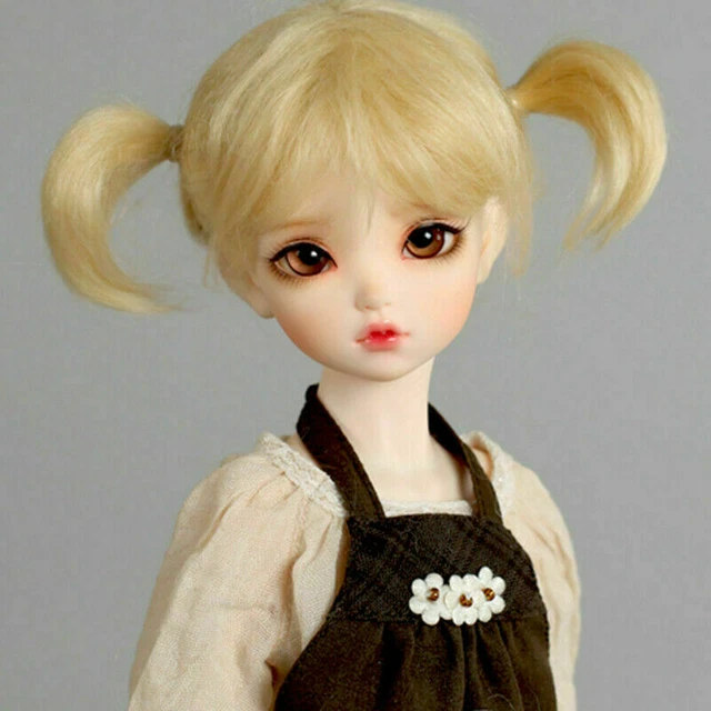 Parrucca trucco viso bambola assemblata 1/6 bella ragazza occhi uniti set completo regalo 6