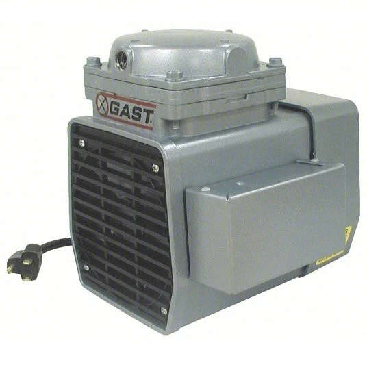 GAST DOA-P707-FB Compressor/Vacuum Pump: 1/3 hp, 110/115V AC, 25.5 in Hg Max Vac