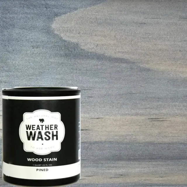 1 Qt. Pined Interior Weatherwash Water-Based Aging Wood Stain Weathered Liquid