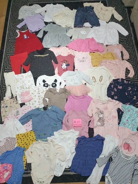(R11) Bundle Of Baby Girl Clothes 0-3-6months Cheap- NEXT GEORGE VERY NUTMEG YD