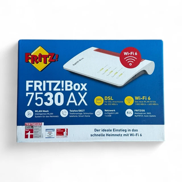 AVM FRITZ!BOX 7530 AX WiFi 6 WLAN Mesh Router Dual Band 1.800MB Neu ...