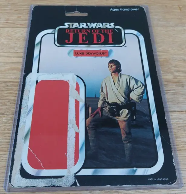 Vintage Star Wars Cardback Palitoy 45 Back C - Luke Skywalker + Sleeve