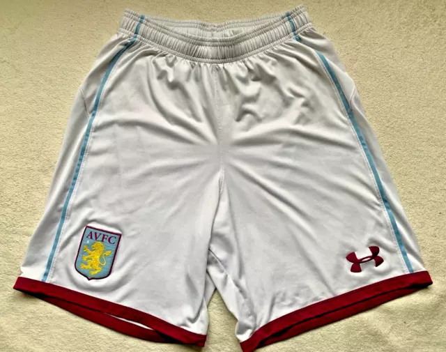 Aston Villa Home Shorts UNDER ARMOUR 2016-2017 Mens Size Small