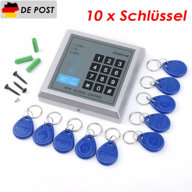 Sicherheit RFID Codeschloss Zugangssystem Zutrittskontrolle Türöffner +10 Keys