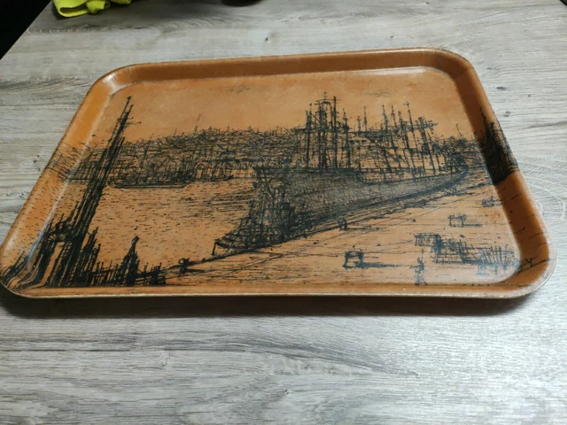 PLATEAU TRANSATLANTIQUE ÉDITION Manover signé Carzou , Paquebot Bateau ...