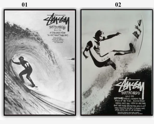 Stussy Surf Custom Poster, Stussy Vintage Poster