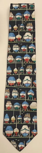 Alynn Neckwear Mens Neck Tie Silk Winter Storage Eric Holch Boats Novelty