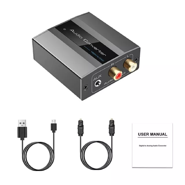 PCM Digital Audio to Analog Audio Converter 192KHz DAC Converter Adapter