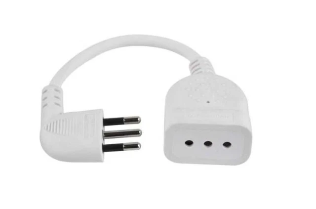 Mini prolunga Electraline salvaspazio cavo 20cm bianco - 46005