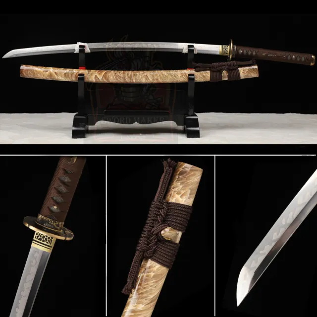 Clay Tempered L6 Steel Handmade Japanese Samurai Katana  Blade Full Tang Sword