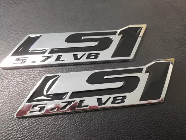 HOLDEN V8 LS1 BADGES HSV 5.7 DECAL VT VX VY VZ COMMODORE x 2 Black