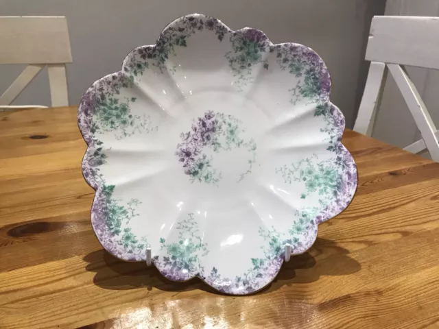 Antique Wileman Foley Pre Shelley Trailing Violets 9057 Pattern Cake Plate