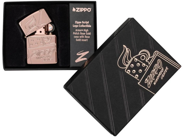 Zippo - Armor Rose Gold Script - #16272 Of 17,500 Worldwide - 48768 - Bnib