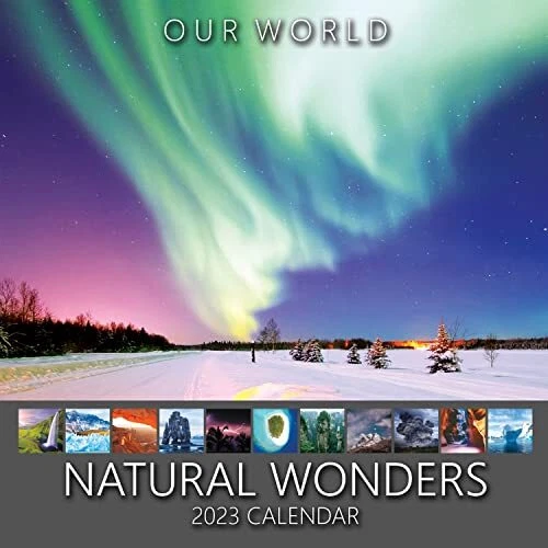 OUR WORLD NATURAL Wonders Wall Calendar 2023 Family Planner & Daily