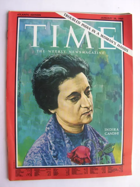 TIME MAGAZINE 28. Januar 1966 Indira Gandhi Harold Holt NORAD Jean Tinguely