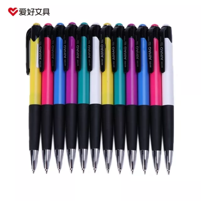 12Pcs 0.7mm Ballpoint Pen Roller Ball Blue Ink Office School Supplies Stationery