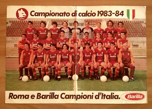 Poster Guerin Sportivo 1975-76 – Roma Calcio Squadra Caricature Gino Pallotti