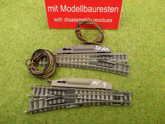 Fleischmann Spur N 1 elektrisches Weichenpaar mit Antrieb (QP) D1465