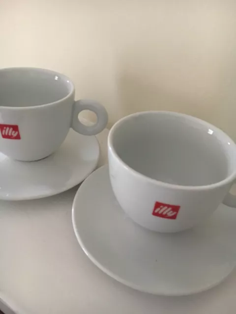 Illy Large Cappuccino Cups 12oz