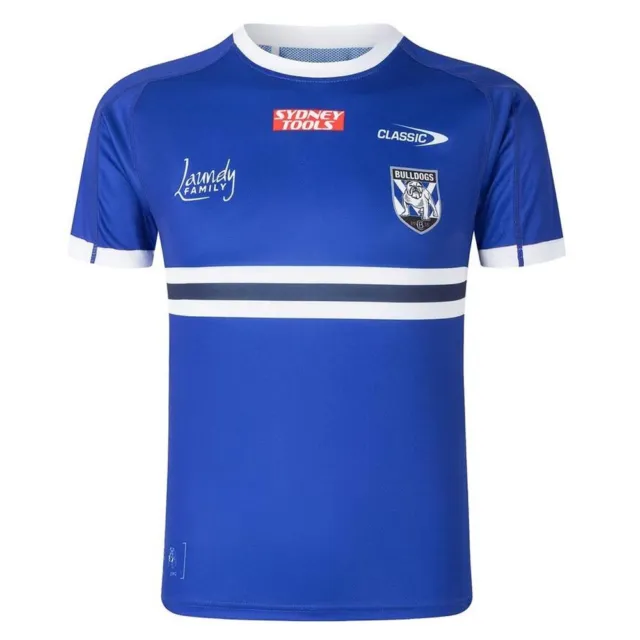 Maglietta da allenamento classica Canterbury Bulldogs 2022 mai usata per rugby da uomo blu