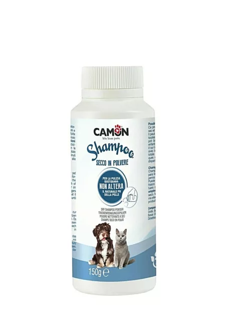 CAMON Shampoo secco in polvere per cani e gatti 150 gr