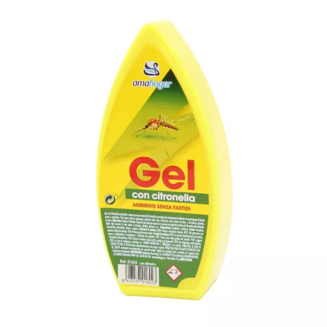 Gel Con Citronella Deodorante Repellente Ambiente Senza Fastidi 95gr