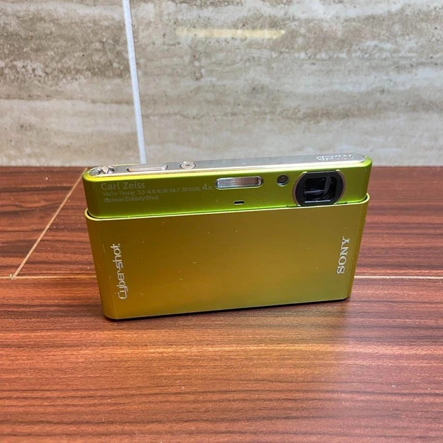 SONY CYBER-SHOT DSC-T77 Green Digital Camera 10.1MP 4x FROM