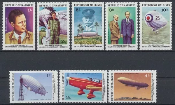 Malediven, Flugzeuge, MiNr. 721-728, postfrisch - 601695