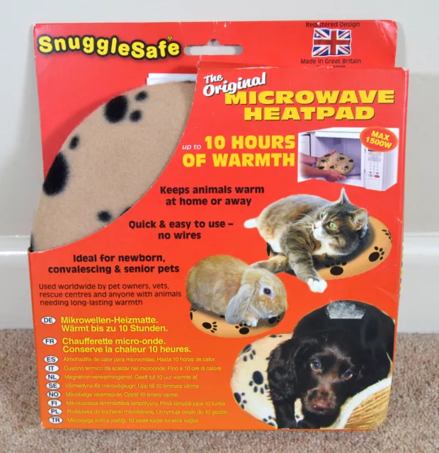 SnuggleSafe The Original Microwave Heat Pad Up To 10 Hours Animals Pets Warm Bed