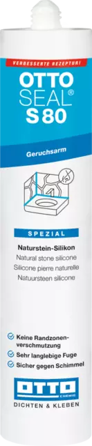 Das geruchsarme Naturstein Silikon OTTOSEAL S80 310ml innen und außen