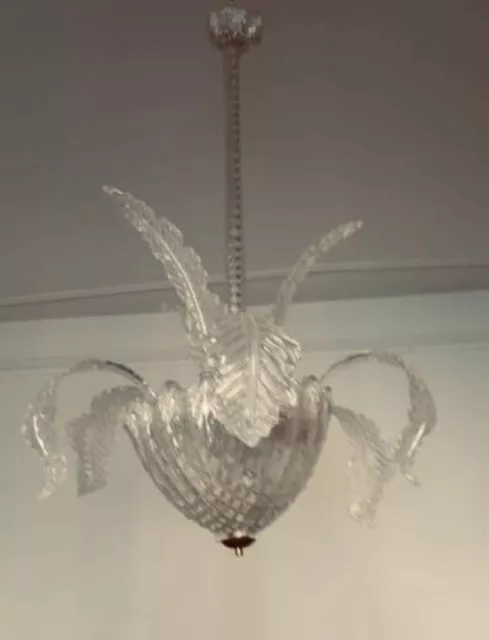 Lampadario Ercole Barovier Vintage Vetro Murano Design Anni 40