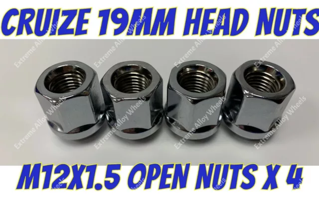 Alloy Wheel Nuts Open x 4 M12x1.5 Hyundai Getz i10 i20 Lantra Matrix