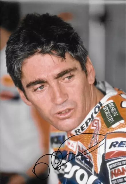 Mick Doohan SIGNED 12x8   Australian 5 times 500cc Motorcycle Champion Portrait