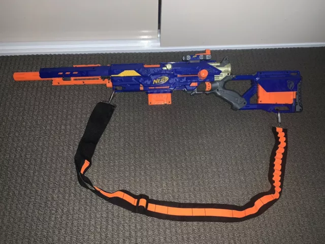 NERF DART GUN - LONGSTRIKE CS-6 Blue Sniper Rifle w/ Large