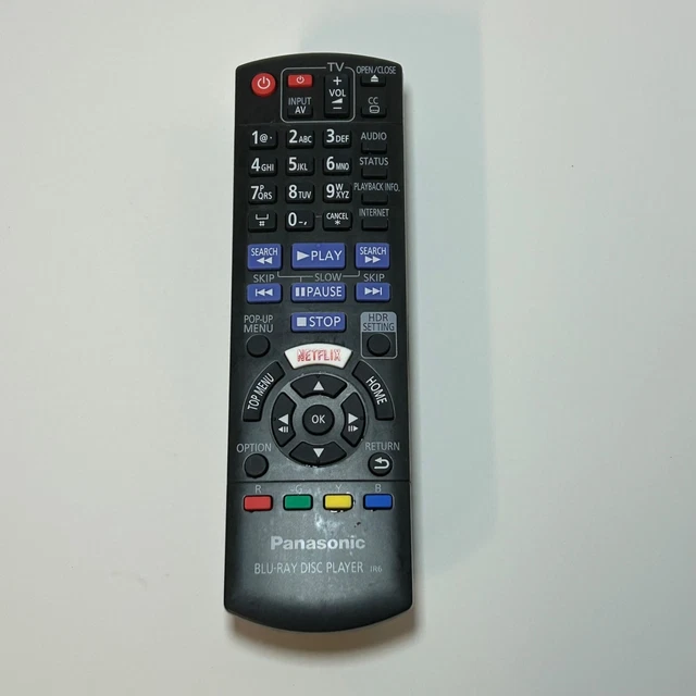 thumbnail image 2 of Panasonic N2QAYB001206 Remote Control – IR6, Black – For Blu-Ray Disc Players (Used, Tested) 2 of 2
